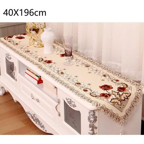 Lace Tablecloth Dining Decor Decoration Home Decorative Satin Christmas