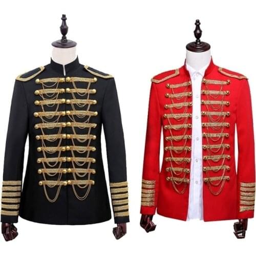 Hussar Jacket Artillery Tunic British Military Uniform Drummer Steampunk Blazer Top Fancy Dress New Classic Vintage 903-855