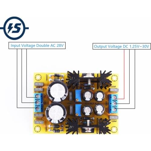 LM317 LM337 AC-DC Adjustable Regulated Power Supply Module Dual AC to DC Converter Voltage Stabilizer