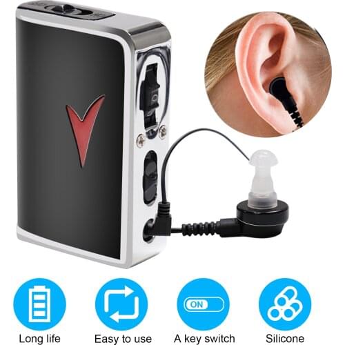 V-99 Mini Hearing A-ids Sound Amplifier B-atteries Operated In Ear Hearing Enhancement Device Tool for Older or Deaf Impairment