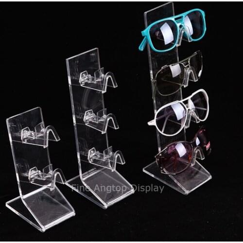 Multi Layers Standing Set of Three Acrylic Sunglass Display Rack Shelf Eyeglasses Show Stand Jewelry Holder Drop Shipping