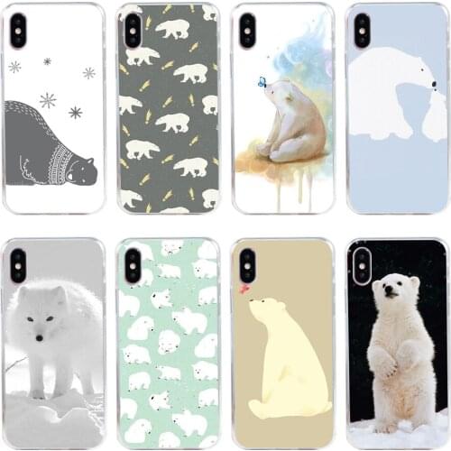 56H polar baer Soft Silicone Tpu Cover phone Case for iphone 5 5s se X XR XS Max case