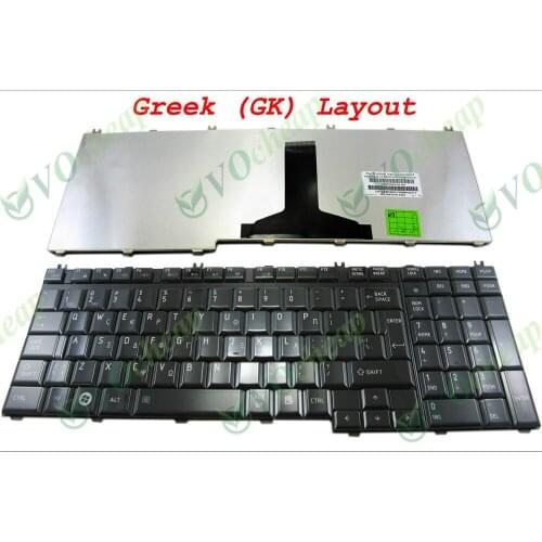 New GK Notebook Laptop keyboard for Toshiba Satellite P300 P305 L350, Qosmio G50 X305 G501 Glossy Black Greek - MP-06876F0-9204