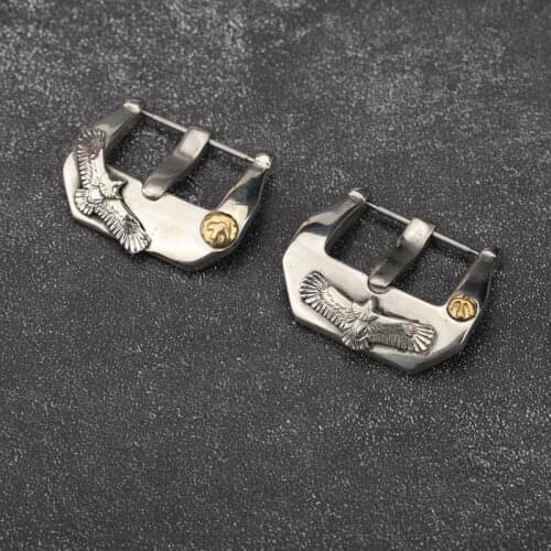 Indian Style Buckle Decorated With Eagle, 20 22 24MM White Copper Buckle, Pure Copper Non-Stainless Steel Buckle