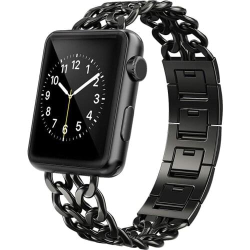 Stainless Steel Strap for Apple Watch SE 6 5 4 40mm 44mm Band Metal Link Bracelet Strap for iWatch Series 1 2 3 42mm 38mm