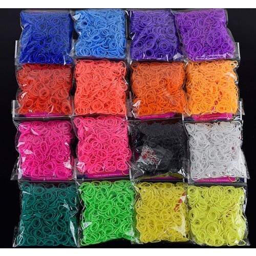 2019 Hot Diy Toys Rubber Bands Bracelet For Kids Or Hair Rubber Loom Bands Refill Rubber Band Make Woven Bracelet DIY Gift