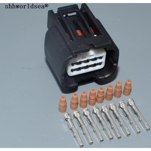 Shhworldsea 8pin 0.6mm female electric plug auto waterproof wiring cable connector 7283-2148-30