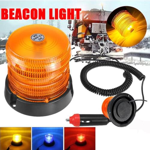 12V LED Strobe Signal Circular Warning Indicator Light Lamp Security Alarm LED Ceiling School Bus Alarm Light with Magnet