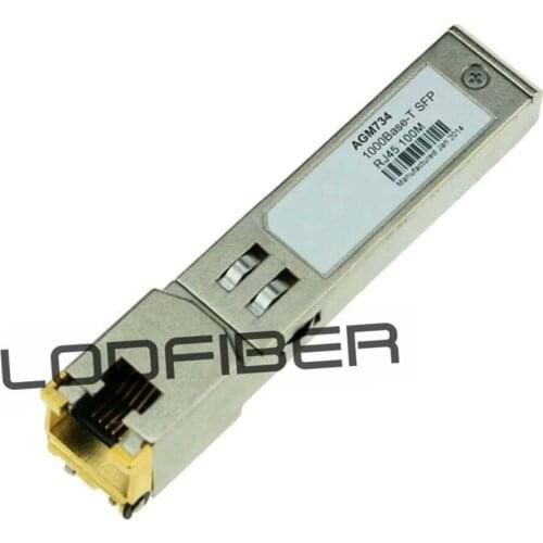 LODFIBER AGM734 N-E-T-G-E-A-R Compatible 1000BASE-T SFP Copper RJ-45 100m Transceiver