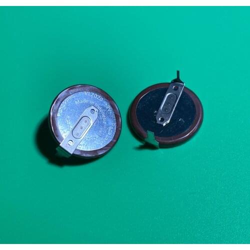 VL2020 SMD BATT LITH 3V 20MAH COIN 20.0MM With Legs 180 degrees Rechargeable Button Battery For Car Key Remote Button Cell