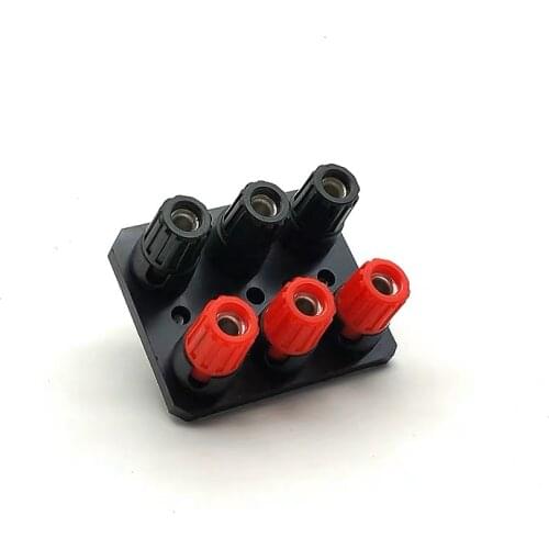 2Pcs WP External Banana jack WP6-10A 6 bit Speaker Amplifier Wire Clip Audio 6Pin Socket Bent feet Terminal clip binding Post