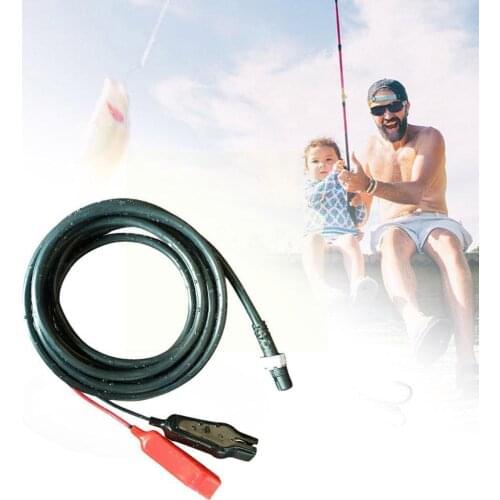 3M Power Cord Power Cable Battery Connecting Line Double Reels Connectors For Daiwa/ Electric Fishing C7F6