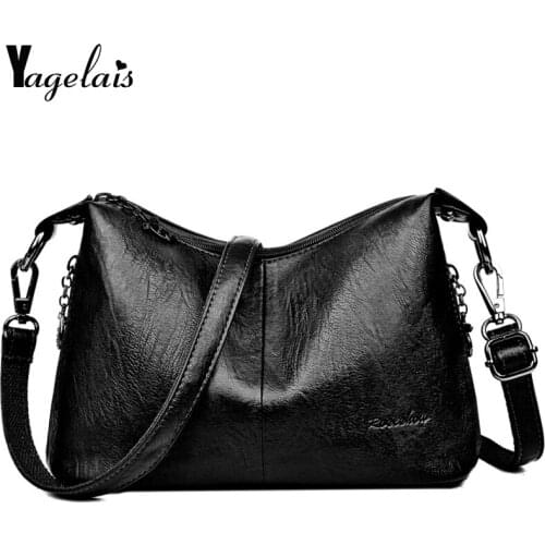 Solid PU Leather Flap Bag for Women 2020 Large Capacity Crossbody Bags Lady Shoulder Messenger Bag Female Travel Handbags
