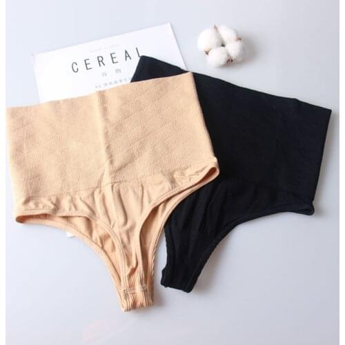 Women Thong Panty Shaper High Waist Tummy Control Panties Slimming Underwear Waist Trainer Shaping Briefs Butt Lifter Shapewear