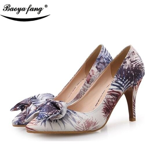2017 New arrival Sexy Bowknot High heels shoes womems Pumps ladies shoes wedding shoes shallow mouth party Pumps