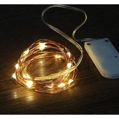 2M 20LEDs Copper Wire LED String Light Holiday Lighting Fairy Garland For Christmas Tree New Year Wedding Party Decoration