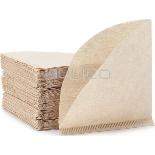 200Pcs Wooden Original Hand Drip Paper V Shape Coffee Filter Cups Espresso Coffee Paper Filters