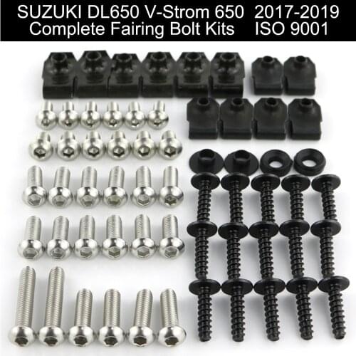 For Suzuki DL650 V-Strom 650 2017 2018 2019 Motorcycle Full Fairing Bolts Kit Clips Complete Cowling Bolts Kit Stainless Steel