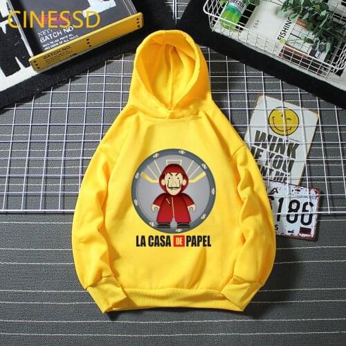 La Casa de papel kids hoodies funny boy graphic hoody Money Heist House Of Paper sweatshirts girls top childrens winter clothes