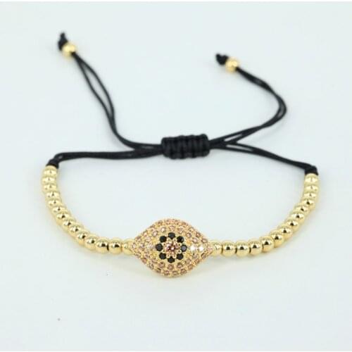 Branded Charm CZ Zirconia Pave Setting Evil Eye Charm Bracelet Jewelry Men Bracelets Jewelry Pulsera Gift Watch Accessories