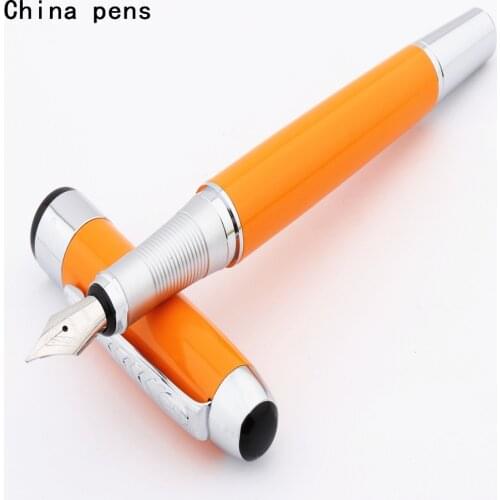 JINHAO 250 Orange colour Business office Fine nib Fountain Pen New