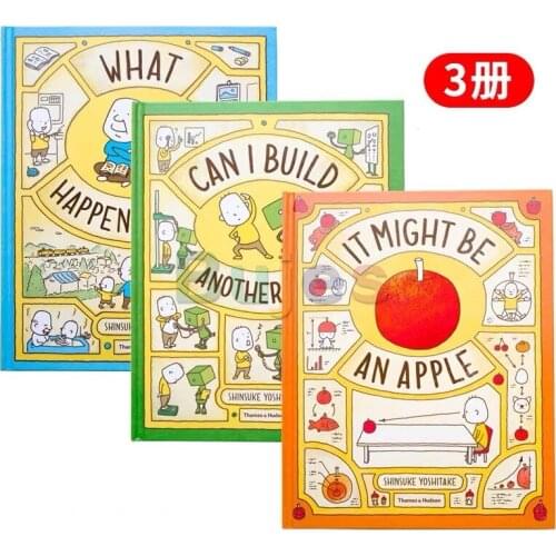 Can I Build Another Me? It Might Be An Apple, What Happens Next? 3 books/set, English Children Philosophy Picture Books