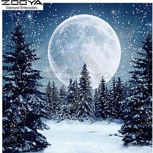 Pine Tree Crafts Cross 3d Diy Diamond Painting Kits Full Square Rhinestone Embroidered Mosaic Beautiful Snow Needlework BJ330