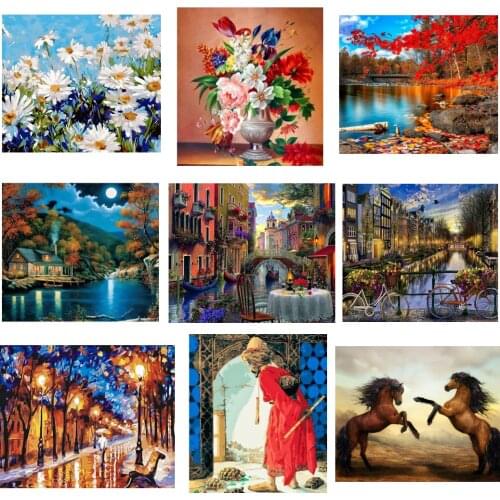 40×50CM Painting By Numbers Acrylic Colorful Pictures Basic Oil Coloring For Adults & Children Home Decor Art Gift With Frame