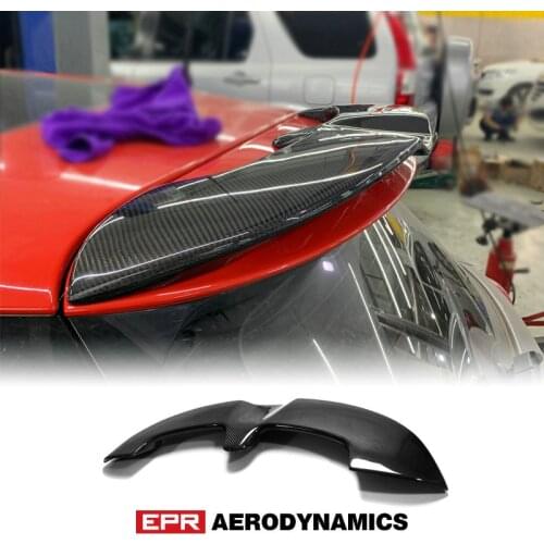 For F56 Mini Cooper S Glossy Carbon Fiber JCW Roof Spoiler Trim Rear Wing Body Kit Racing Accessories Trim For Mini Cooper S F56