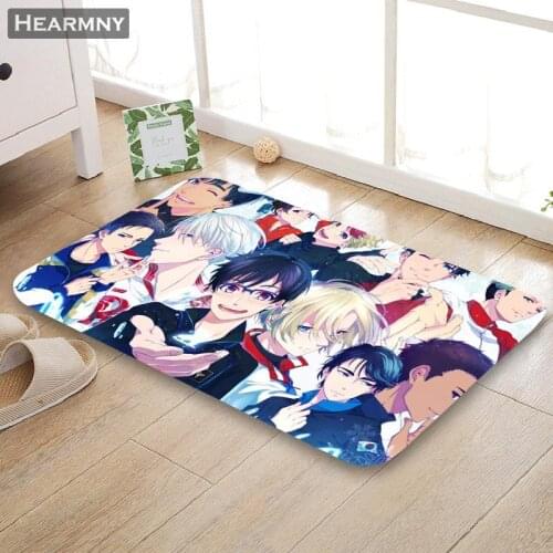 New Arrival Doormat Yuri On Ice Home Mat Machine Made Anti Slip Carpet Living Room/Hallway Bath Mat For Kids