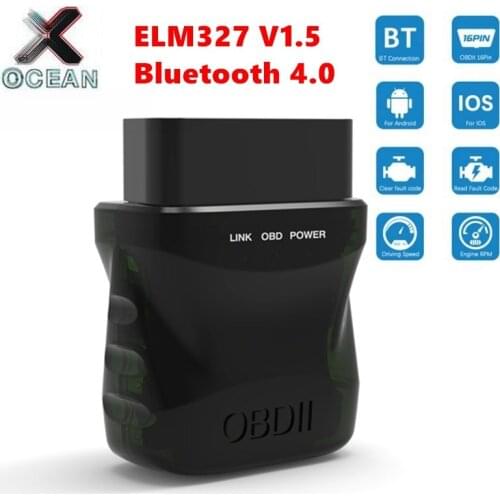NEW V015-1 Elm327 OBD2 Scanner V1.5 Bluetooth 4.0 with ST chip for Android/IOS/Windows Auto Diagnostic Tool Elm 327 V015 BT 4.0