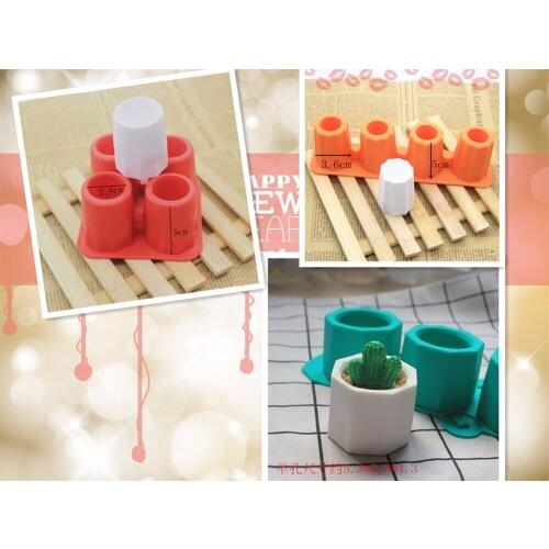 Wholesale/retail,free shipping,3 hole Flower pots aromatherapy gypsum Decoration silicone mould cake mold