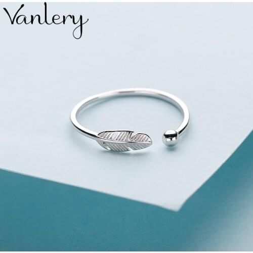 Personality Punk Vintage Feather Rings For Women Men Resizable Size Rings Fashion Trendy Boho Jewelry