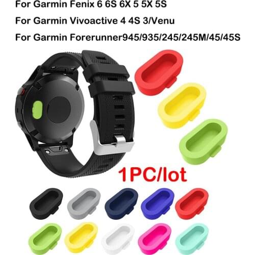 Silicone Dustproof Plug Cover Case for Garmin forerunner 945/935/245 / 245M / 45 / 45S Fenix 6 6S 6X 5 5X 5S / Vivoactive 3/4