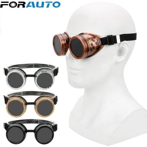 Adjustable Protective Gears Steampunk Glasses Windproof Fashion Welding Punk Gothic Sunglasses Sun Glasses Vintage Retro