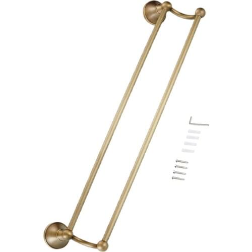Modern Brass Double Towel Bar Towel Rack Shelf Bathroom Accessories 60cm