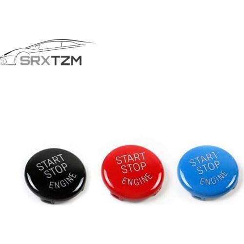 SRXTZM Car Engine START Button Replace Cover STOP Switch Accessories Key Decor for BMW X1 X5 E70 X6 E71 E89 3 5 Series E90 E91