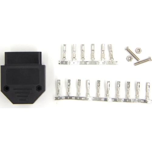Universal OBDII OBD2 16Pin Female Connector OBD II Female Plug Adapter OBD 2 Connector With Enclosure