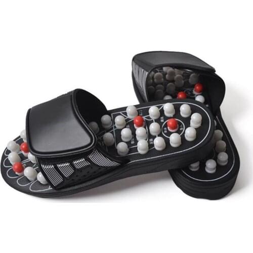 1 Pair Foot Massage Slippers Acupuncture Healthy Relaxation Sandals Reflex Stress Rotating Foot Massage Shoes 20#33