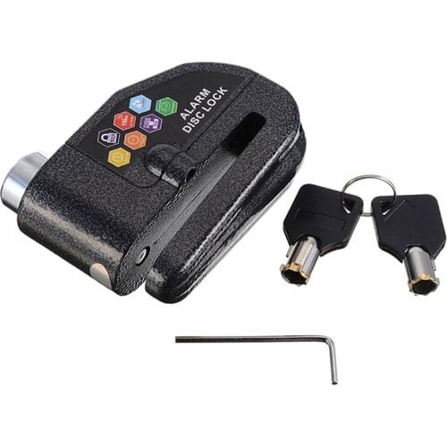 1pc Motorcycle Scooter Wheel Disc Brake Lock Motor Bicycle Anti-theft Security Alarm Protection Tool
