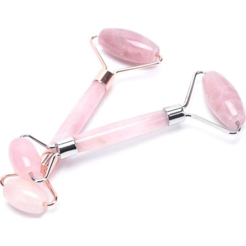 1PCS Skin Care Beauty Rose Quartz Jade Roller Face Slimming Massager Face Lifting Natural Jade Stone Facial Massage Roller