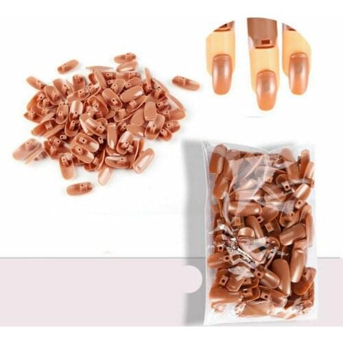 NEW 100pcs Refill Replace False Finger Tips For Flexible Training Practice Trainer Hand Nail Art Tools Replacement Nails Tips