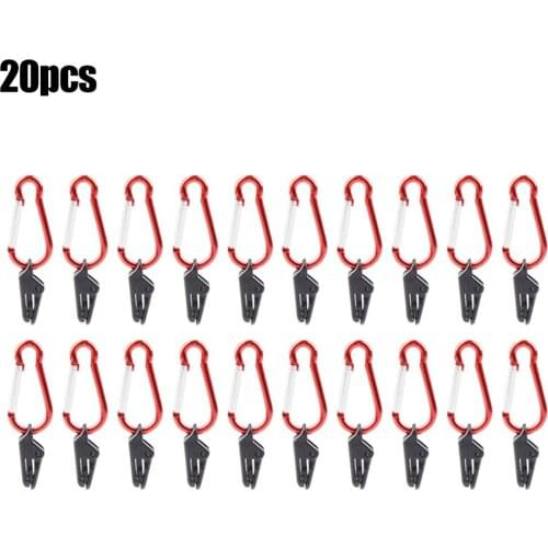 20 Pcs Grip Tarp Clips Camping Tent Holder Canvas Tighten Tool Alligator Clip Hook Awning Tarp Clips