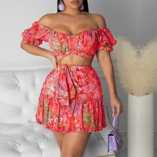 2021 Europe And The United States Fashion Sexy Printed Pink College Dress