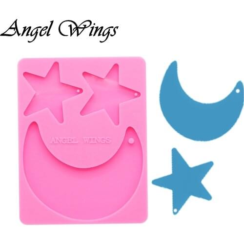Shiny Star moon shape Silicone epoxy Resin Molds Craft Molds Decorative Craft DIY bracelet keychain mold DY0122