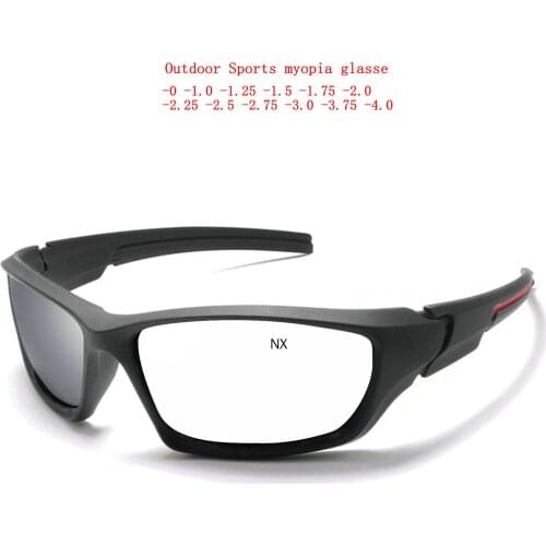 Oversized Finished Photochromic Myopia Glasses Women Men Cycling Driving Fashion Square Prescription Shortsighted Eyewear NX