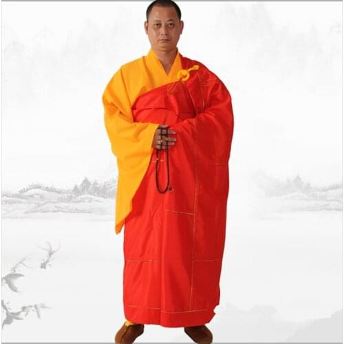 Buddhist Monk High Quality Satin Robes Shaolin Kongfu Uniform Chinese Style Brand Monk Cassock Clothes Festival Costumes