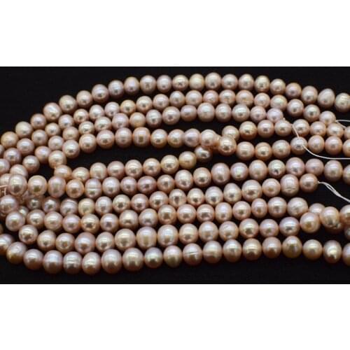 Loose beads purple near round freshwater pearl 8-9mm 14" for DIY jewelry making FPPJ wholesale beads nature