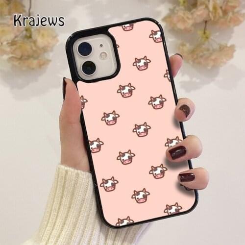 Krajews Cows coque Phone Case for iPhone 12 mini 5 6S 7 8 PLUS X XS XR 11 PRO MAX SE 2020 Back Cover Funda Shell