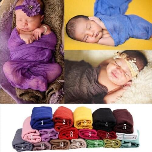 Pure Solid Baby Photography Props 160*70CM Newborn Receiving Blanket Wrap Baby Girl Clothes Wrapping Towel Boy Swaddling Scarf